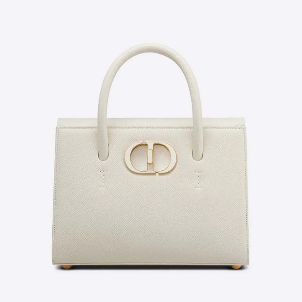 Dior Medium ST Honore Tote Latte Grained Calfskin for Women in White Dior Medium ST Honore Tote Latte Grained Calfskin for Women in White