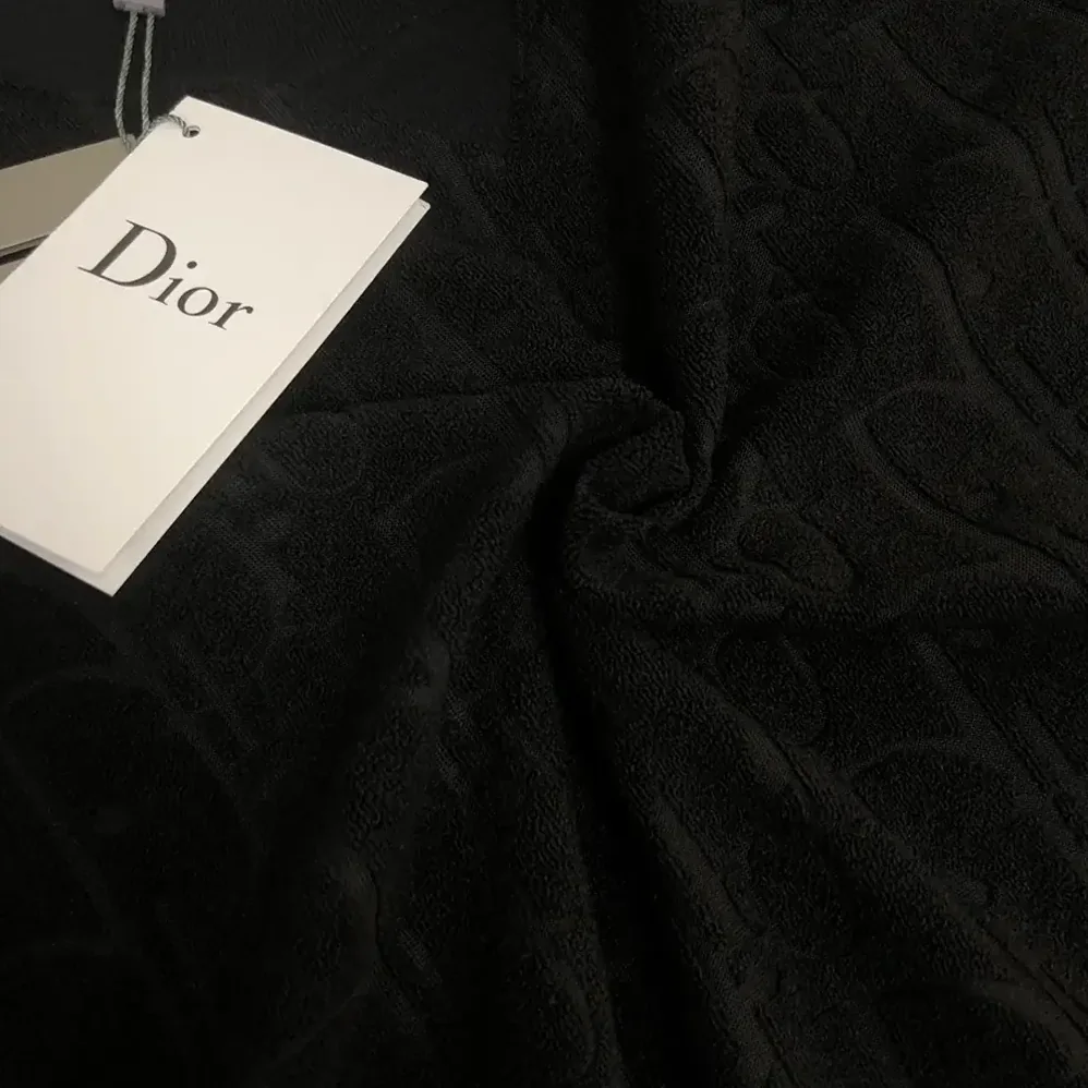 Dior Oblique Relaxed-Fit T-Shirt Black Terry Cotton Jacquard for Men Dior Oblique Relaxed-Fit T-Shirt Black Terry Cotton Jacquard for Men