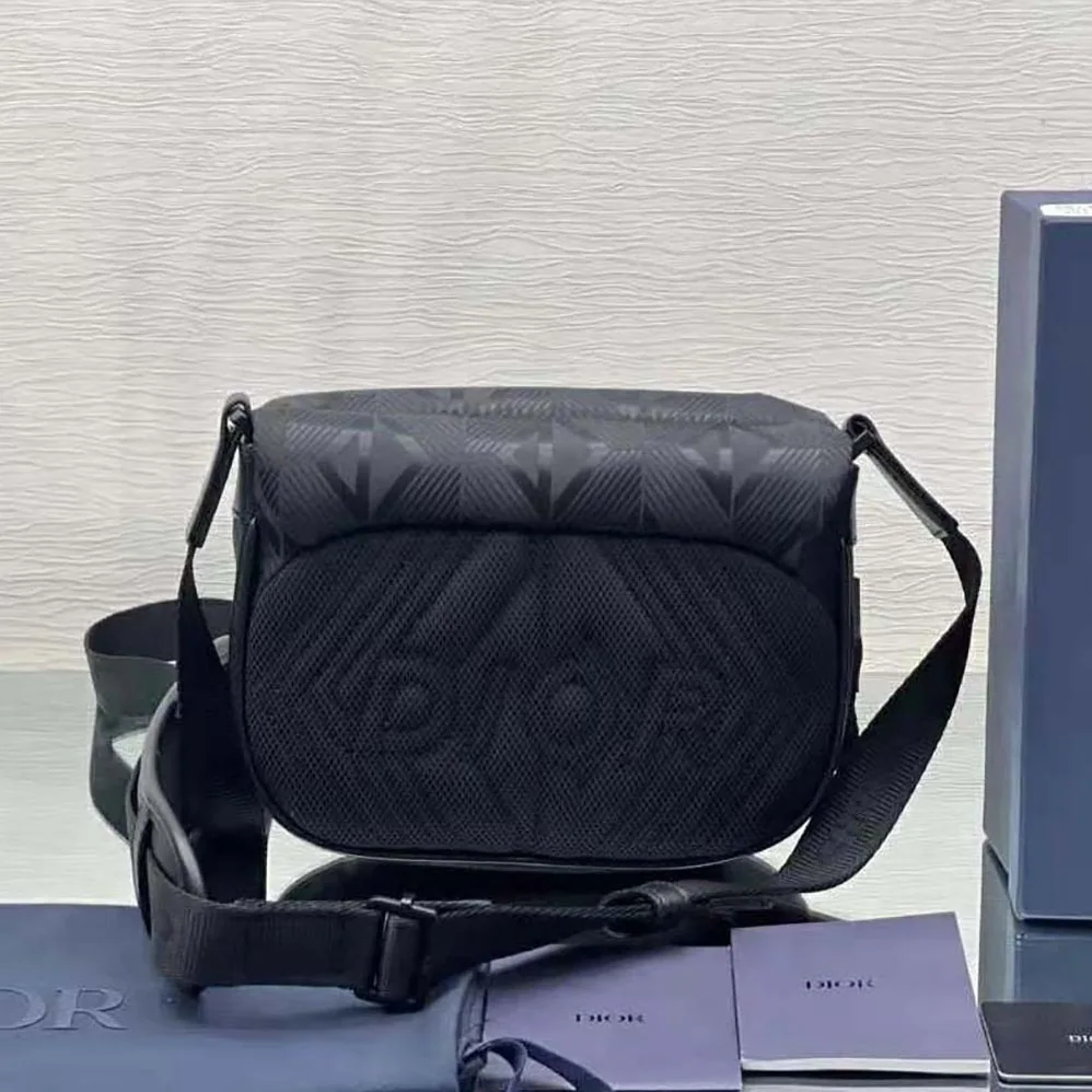 Dior Explorer Pouch with Strap Black CD Diamond Mirage Ski Capsule Nylon for Men