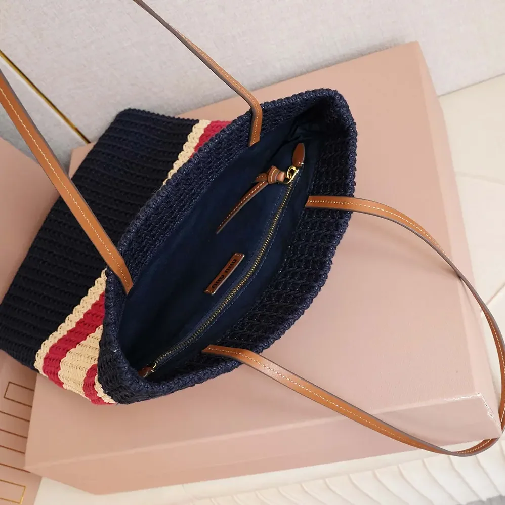 Miu Miu Raffia for Women in effect Woven Tote Bag