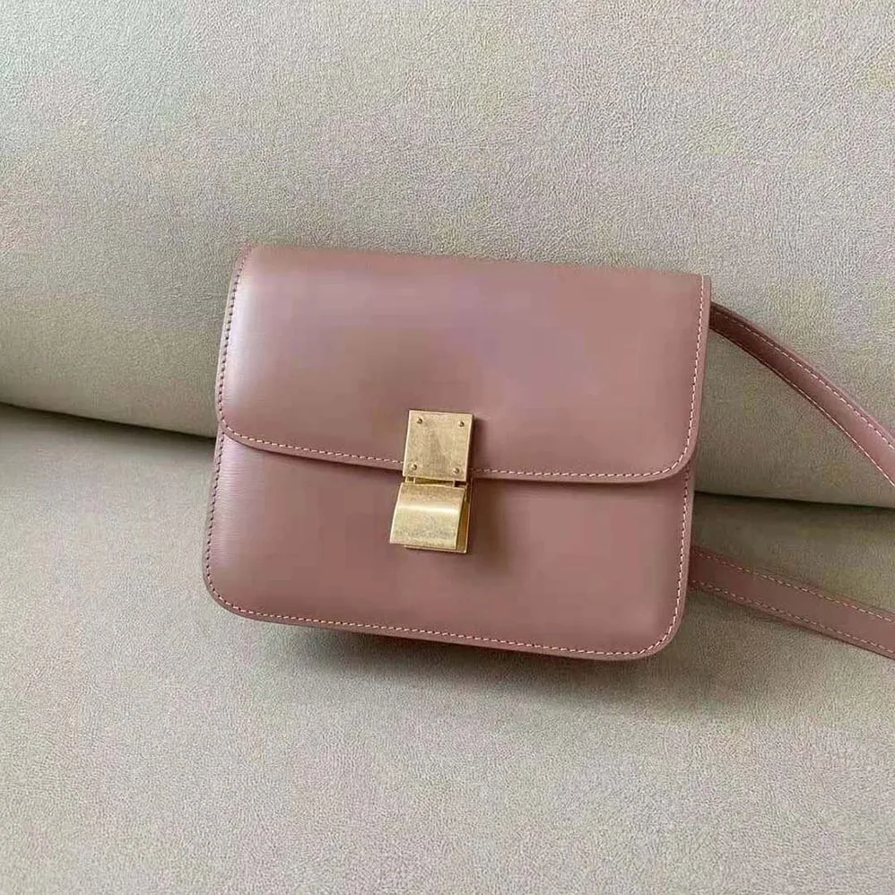 Celine Teen Classic Bag in Box Calfskin for Women in Pink Celine Teen Classic Bag in Box Calfskin for Women in Pink