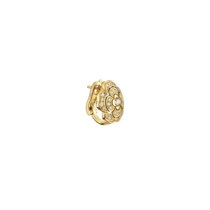 Chanel Bouton De Camélia Earrings Yellow Gold Chanel Bouton De Camélia Earrings Yellow Gold