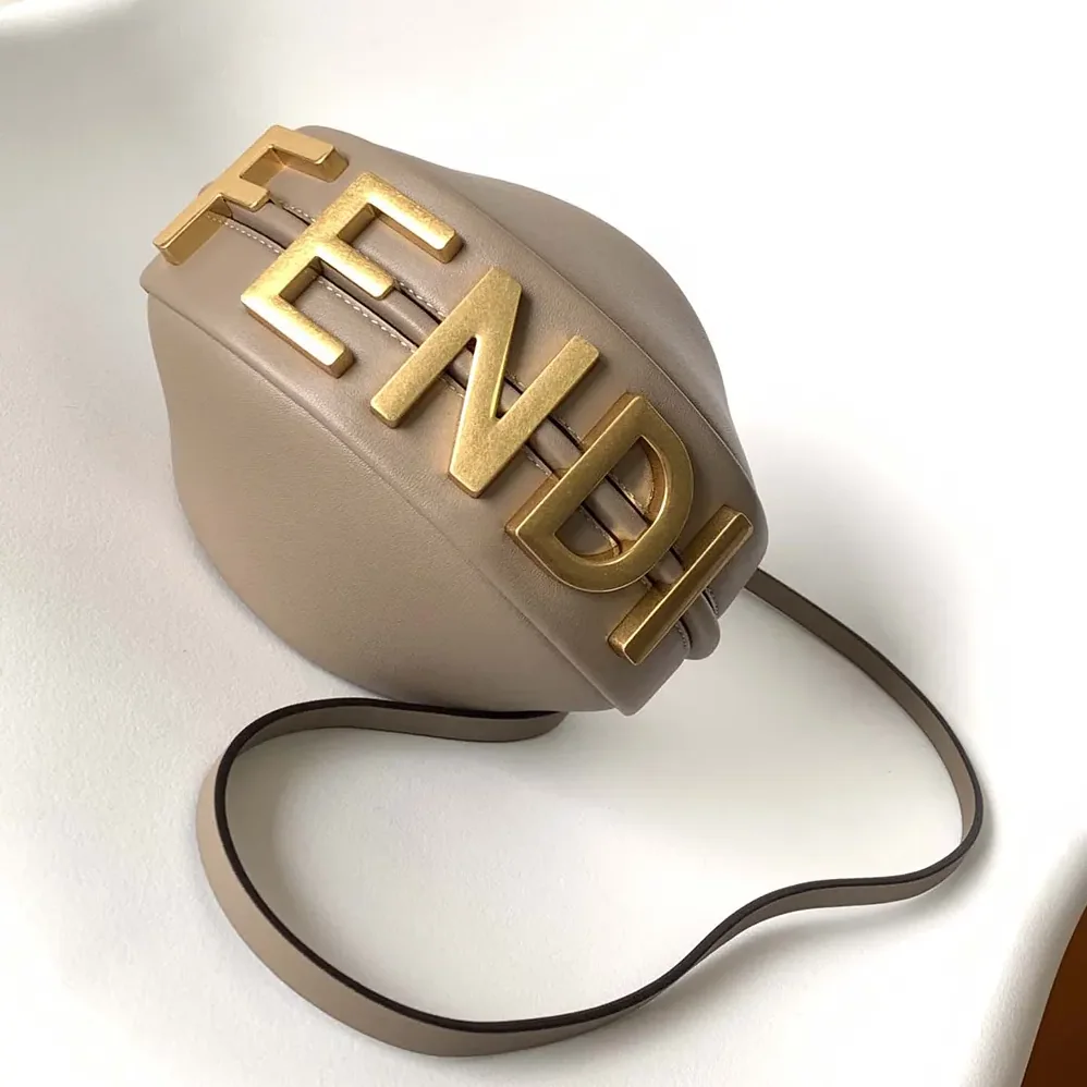 Fendi Fendigraphy Mini Dove-gray Leather Mini for Women in bag