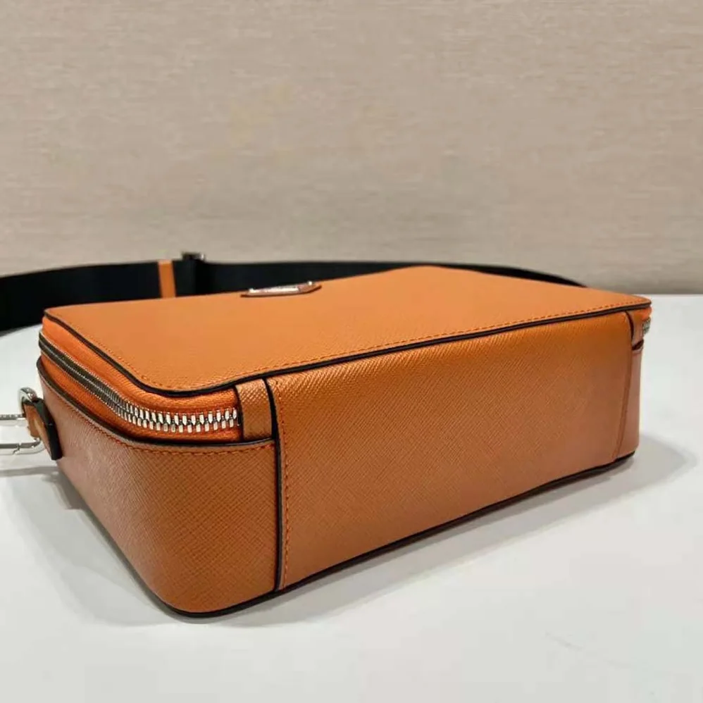 Prada Brique Saffiano Leather Bag for Men in Orange