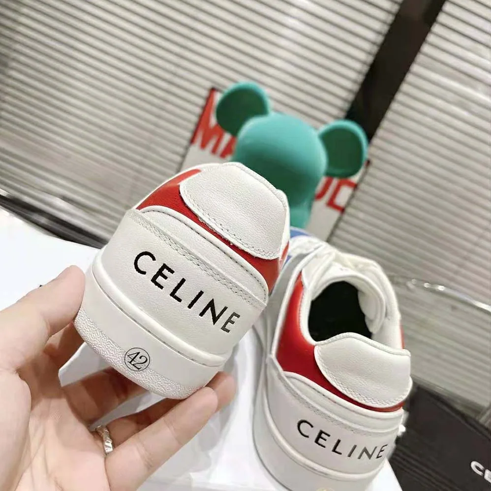 Celine CT-04 Celine Trainer Low Lace-up Sneaker in Metallic Calfskin and Calfskin for Men Celine CT-04 Celine Trainer Low Lace-up Sneaker in Metallic Calfskin and Calfskin for Men