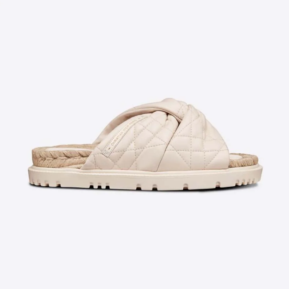 Dior Dtwist Slide White Cannage Lambskin for Women Dior Dtwist Slide White Cannage Lambskin for Women