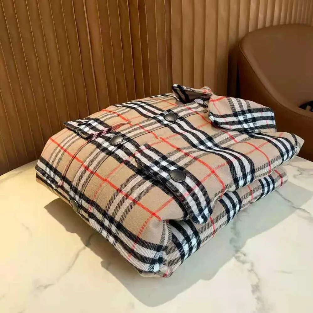 Burberry Vintage Check Wool Cotton Overshirt for Women Burberry Vintage Check Wool Cotton Overshirt for Women