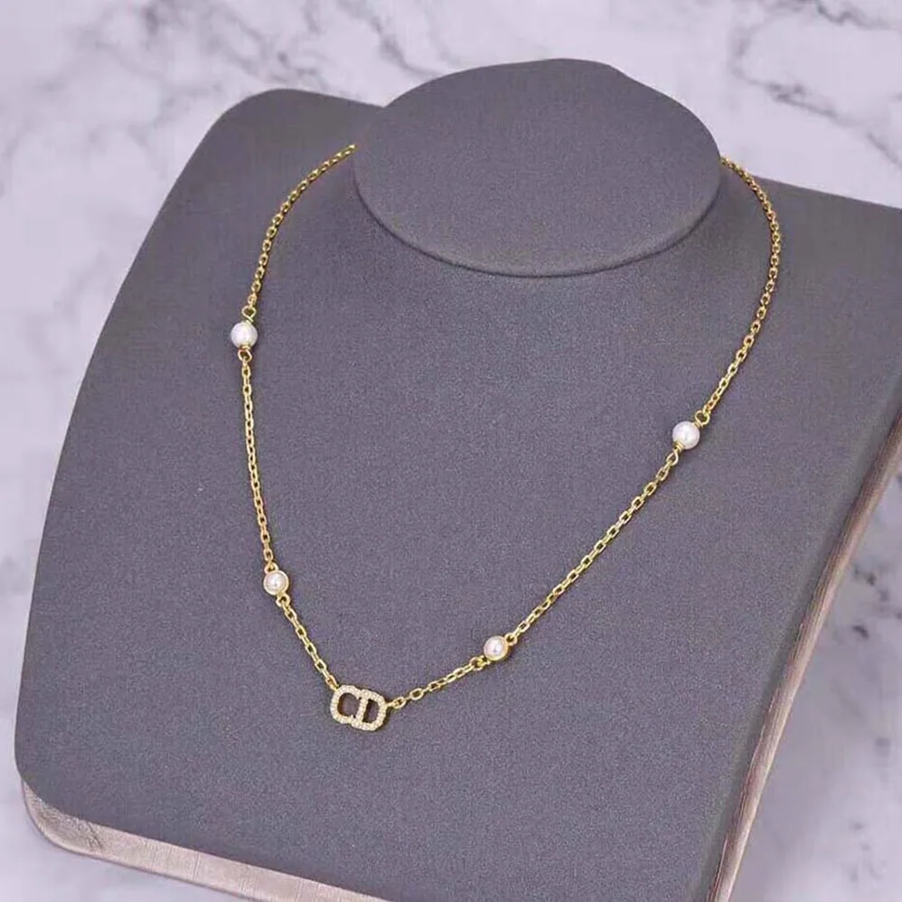 Dior Clair D Lune Necklace Gold for Women in Finish Metal