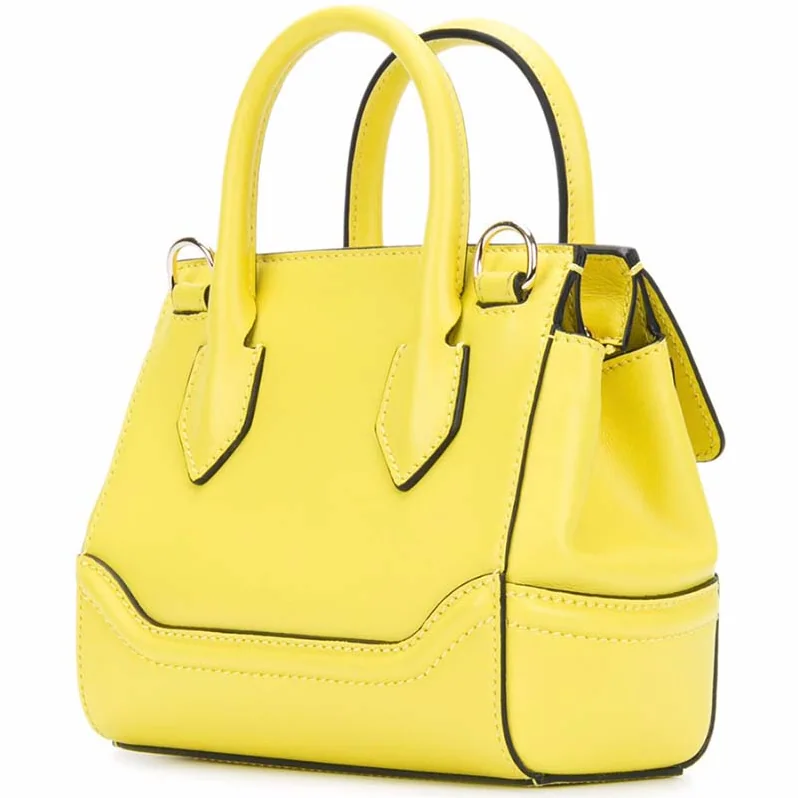 Versace Palazzo Empire Medium Bag in Calf Leather in Yellow