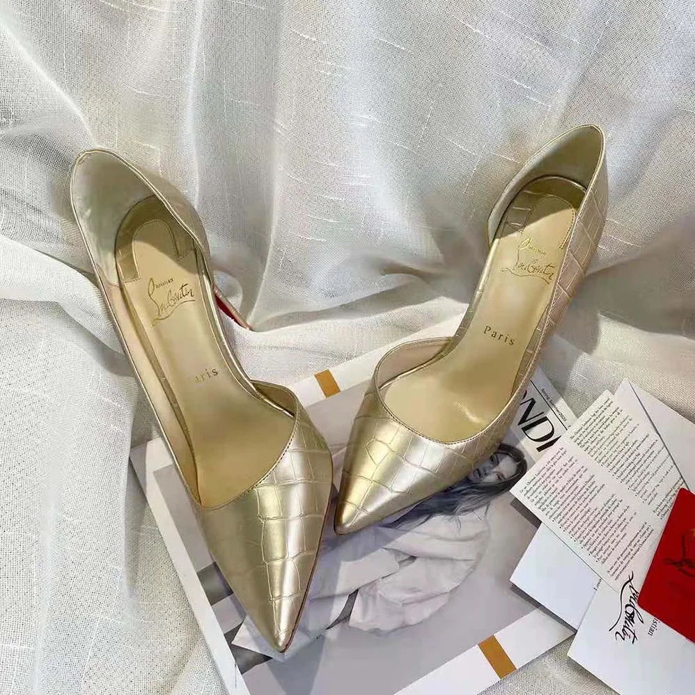 Christian Louboutin Lriza 100 mm Heel for Women in Gold