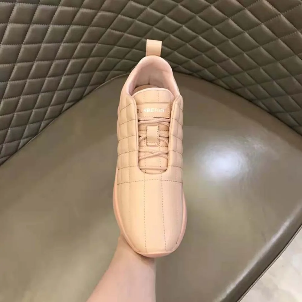 Burberry Quilted Leather Classic Sneakers for Unisex in Sandy Burberry Quilted Leather Classic Sneakers for Unisex in Sandy