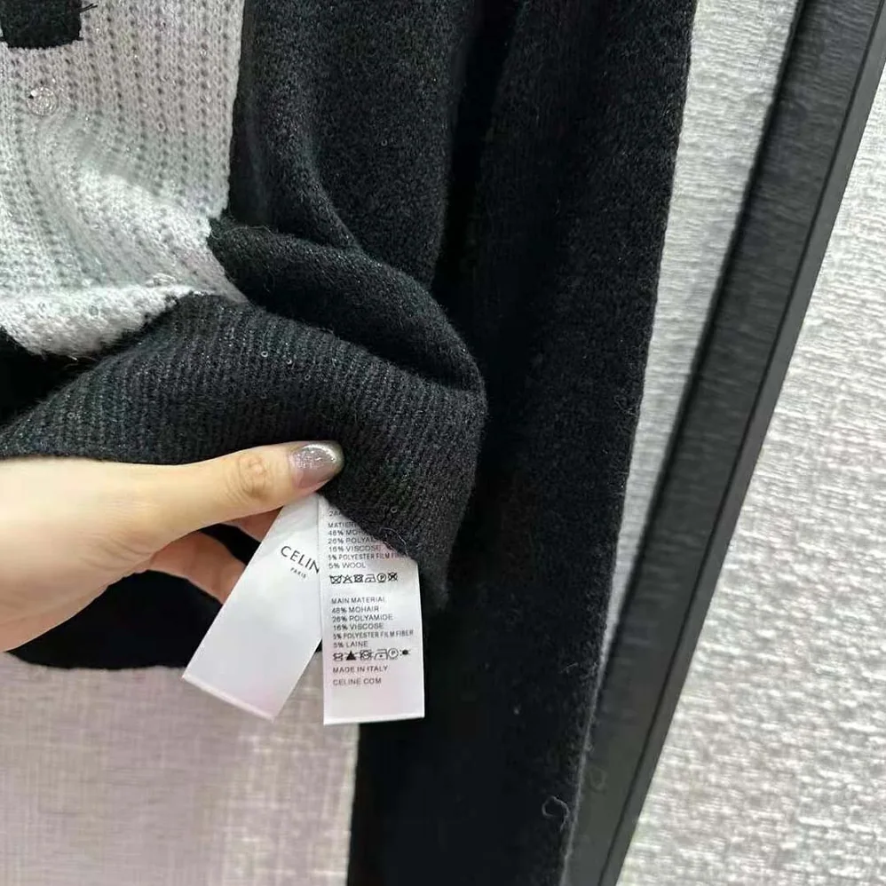 Celine Cardigan with Bow in Alpaca for Men in Black