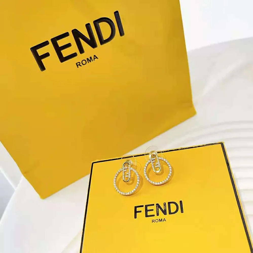 Fendi Hoop Earrings with Fendi O'Lock Motif for Women