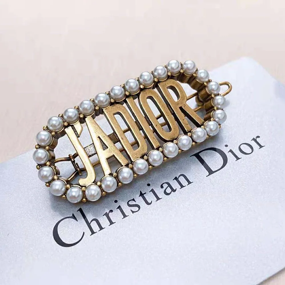 Dior J'Adior Barrette Antique Gold for Women in Finish Metal Dior J'Adior Barrette Antique Gold for Women in Finish Metal