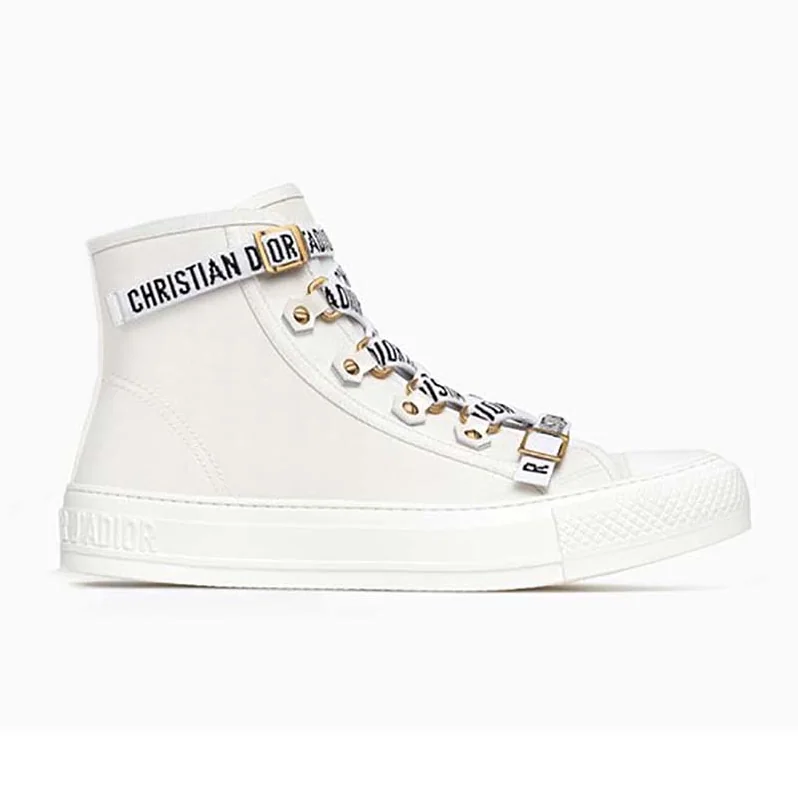 Dior Shoes High-Top Trainer in White Canvas for Women in White Dior Shoes High-Top Trainer in White Canvas for Women in White