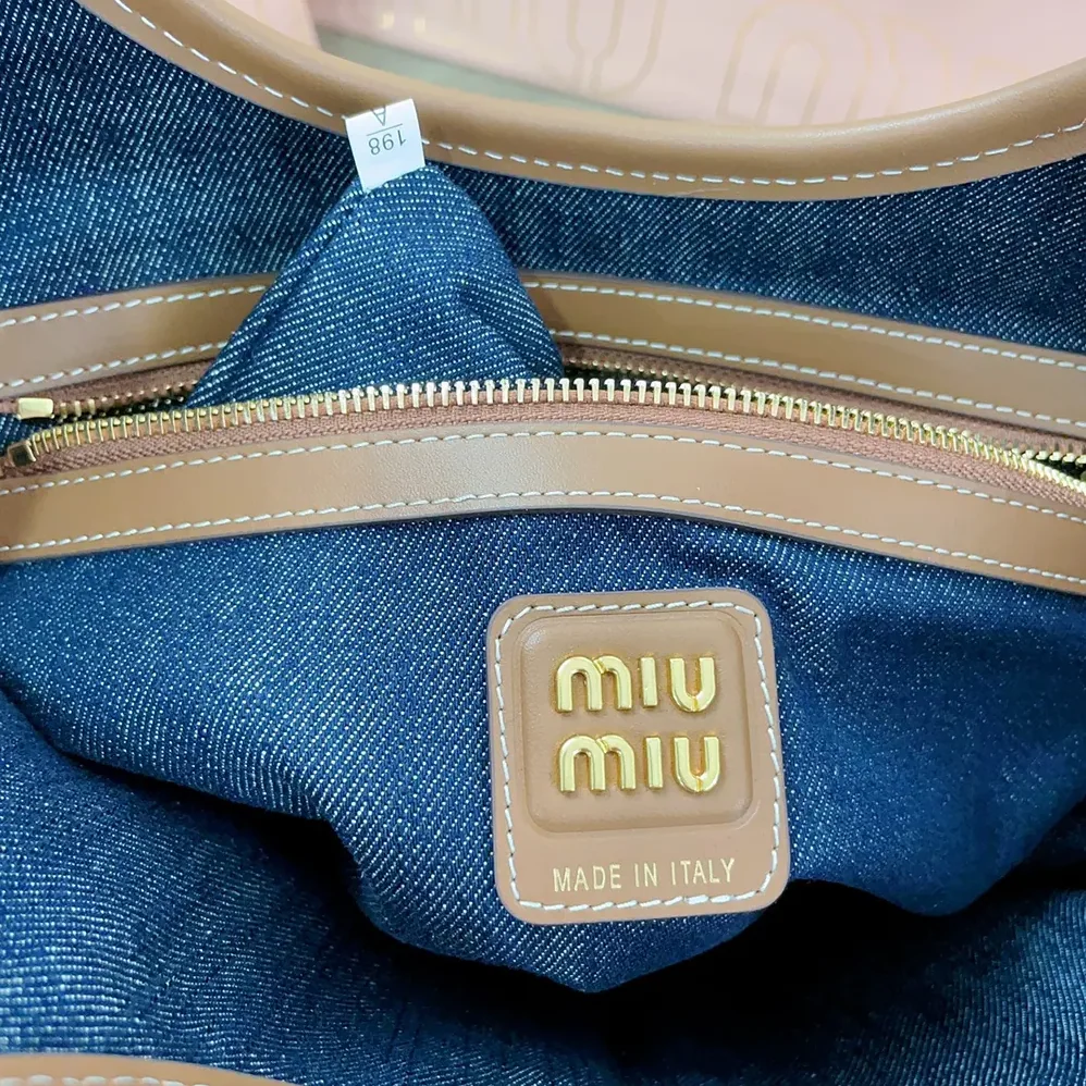 Miu Miu Ivy Denim Bag for Women Miu Miu Ivy Denim Bag for Women