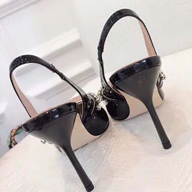 Miu Miu Shoes Patent Leather Slingbacks 85mm Heel for Women in Black