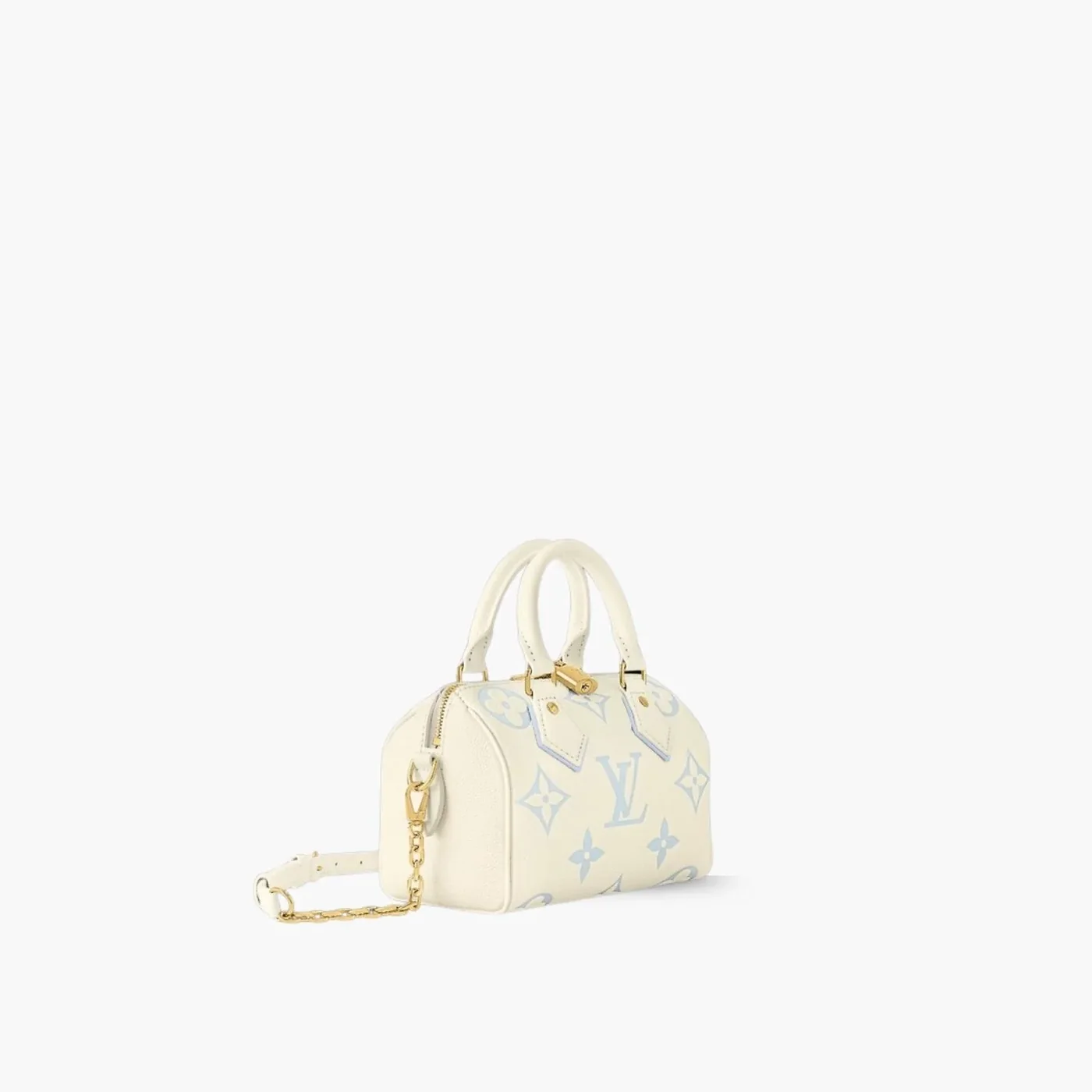 Louis Vuitton Speedy Bandouliere 20 Top Handle Bag in White Hardware