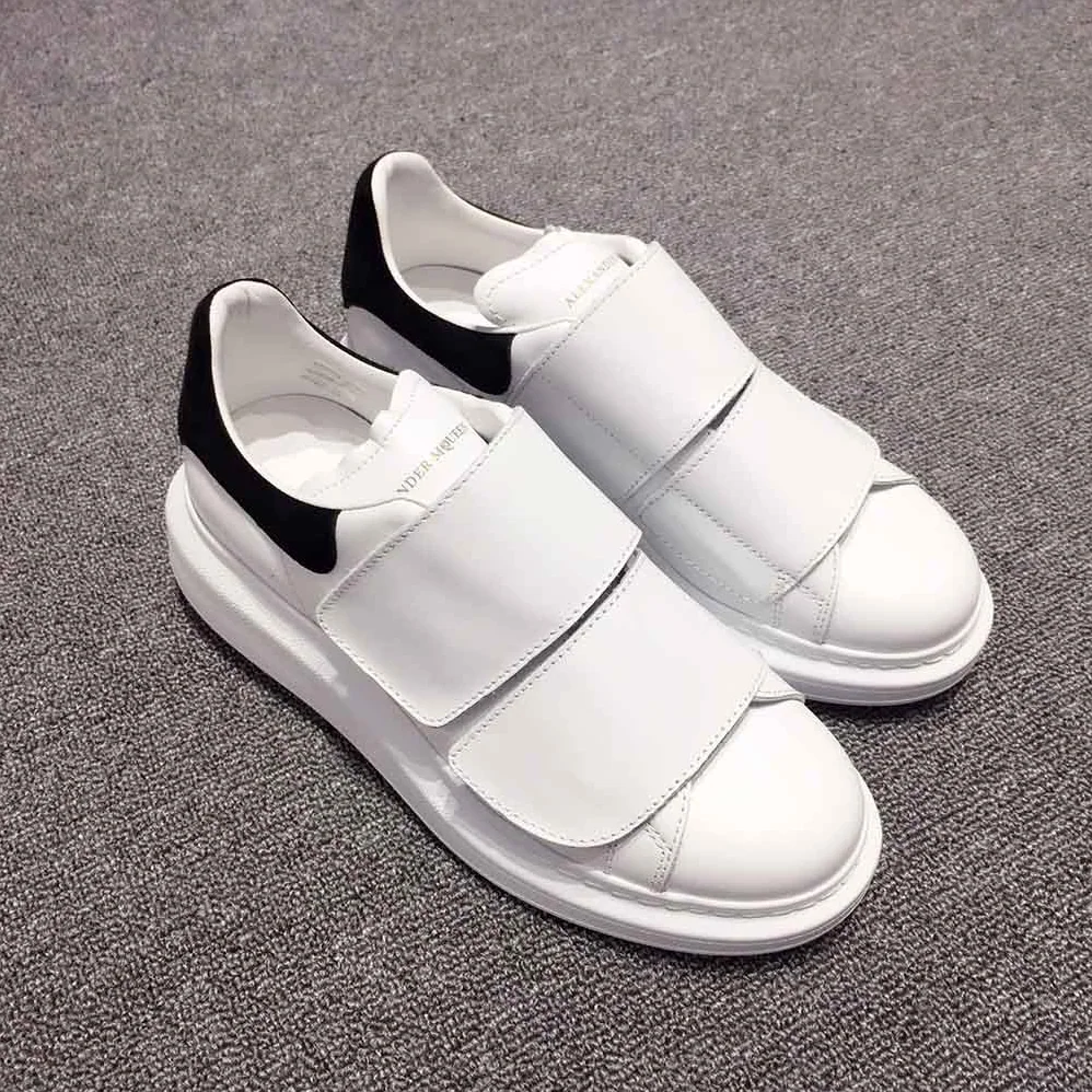 Alexander Mcqueen Oversized Sneaker with Double-Strap Shoes for Women in Black Alexander Mcqueen Oversized Sneaker with Double-Strap Shoes for Women in Black