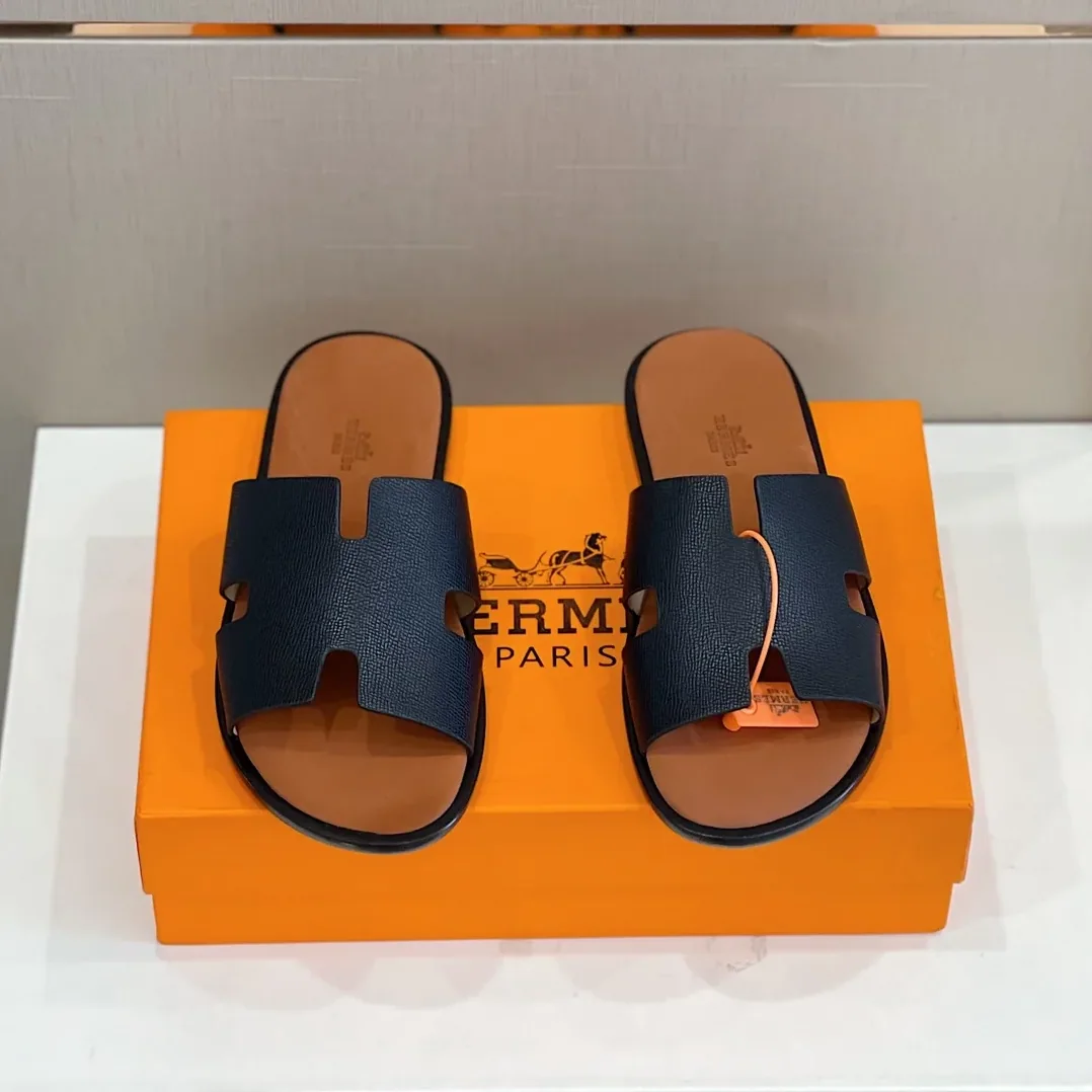 Hermes Izmir Sandals Black in Brown Hermes Izmir Sandals Black in Brown