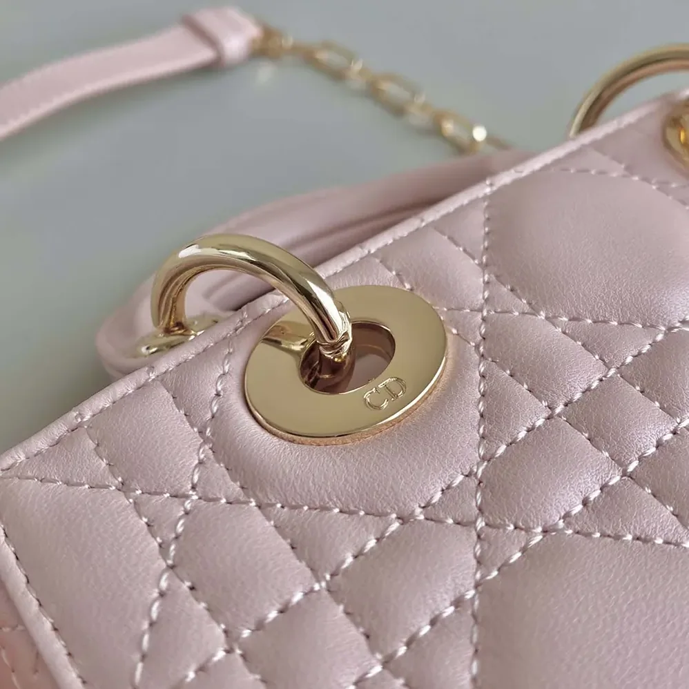 Dior Lady D-Joy Micro Bag Powder Pink Cannage Lambskin for Women