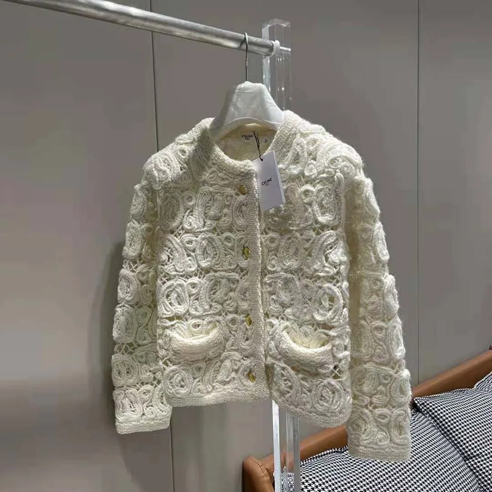 Celine Cardigan Jacket in Cornelly Wool for Women