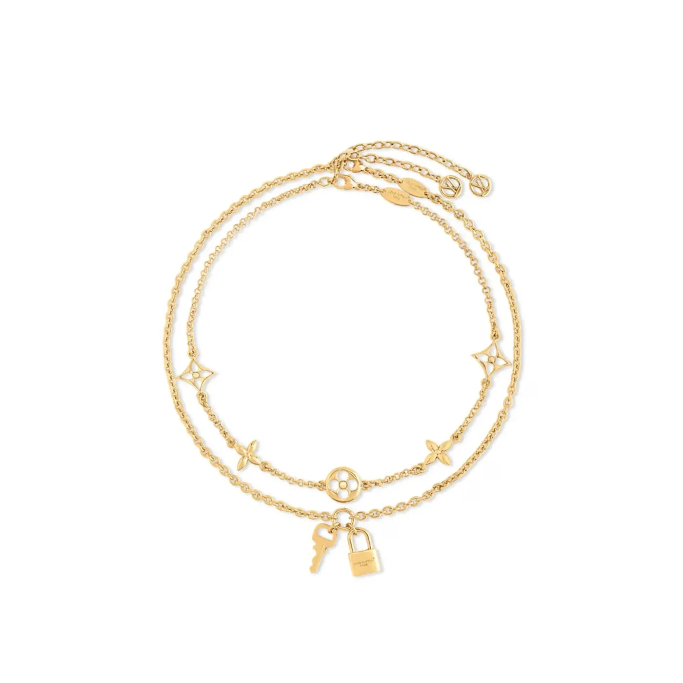 Louis Vuitton Iconic Charms Necklace Gold in Toned