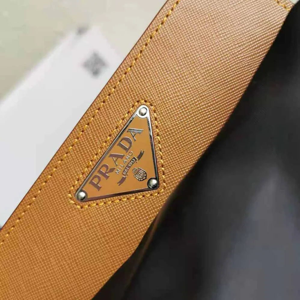 Prada Nylon and Saffiano Leather Backpack for Women in Brown