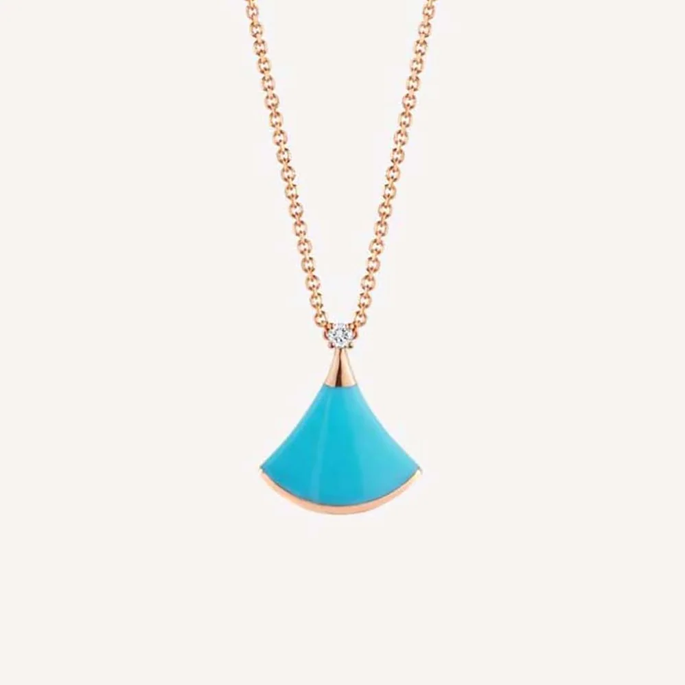 Bvlgari DIVAS' DREAM Necklace in 18 KT Rose Gold with Pendant Set for Women in Blue