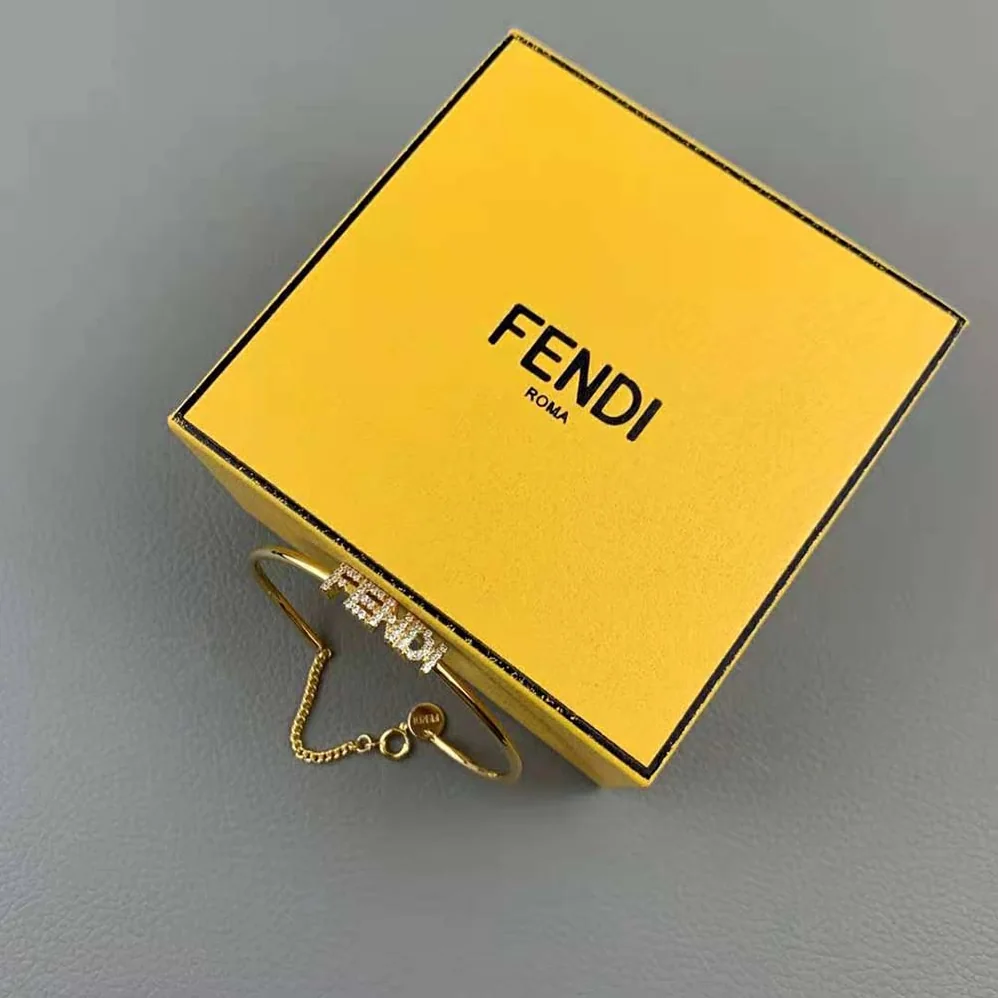 Fendi Signature Bracelet Gold for Women in Colored Bracelet