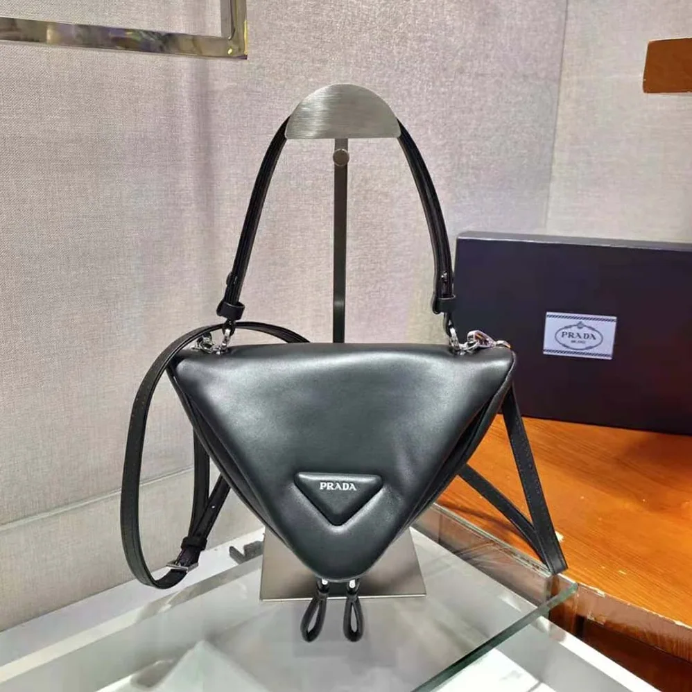 Prada Padded Nappa Leather Handbag for Women in Black