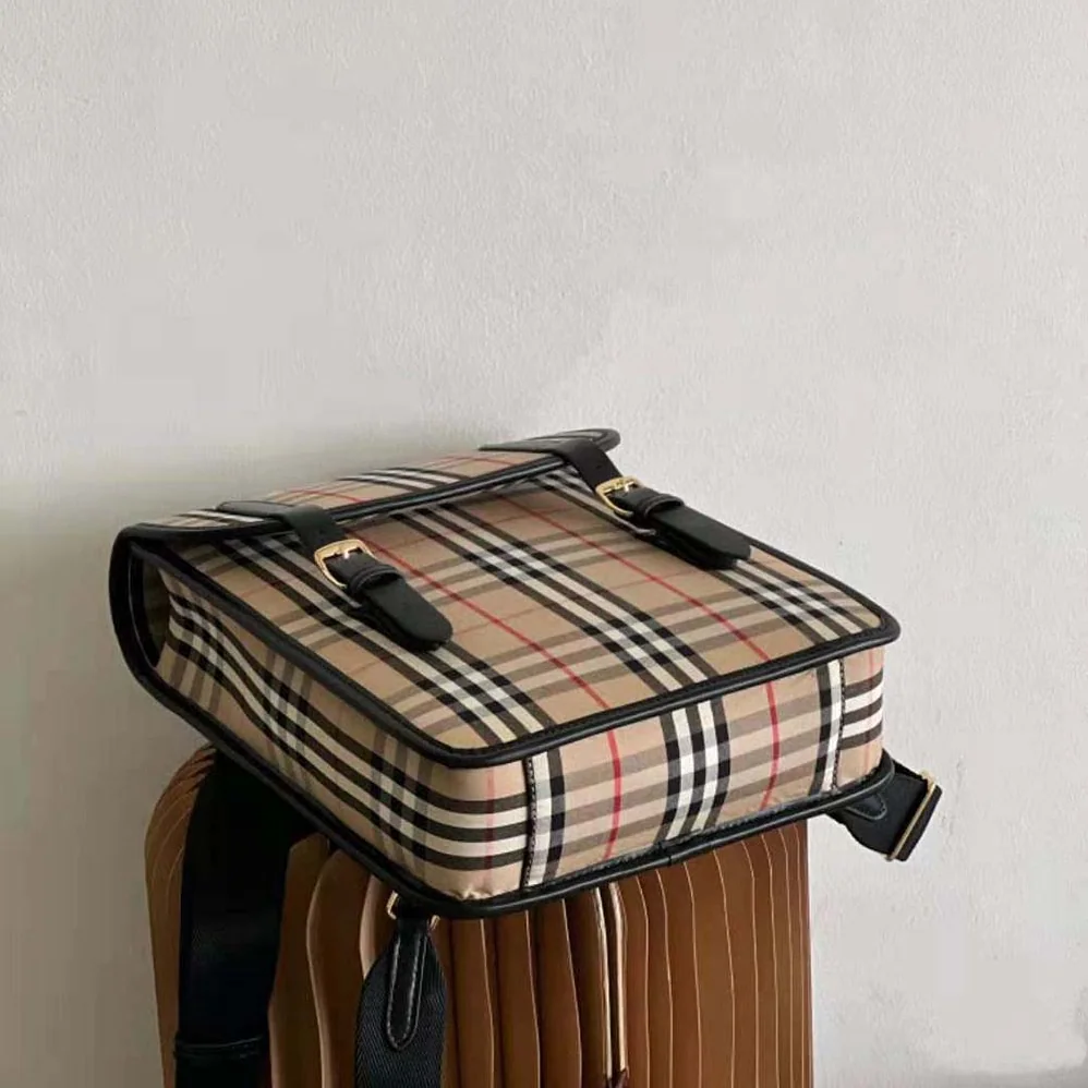 Burberry Vintage Check Nylon Satchel for Women in Brown