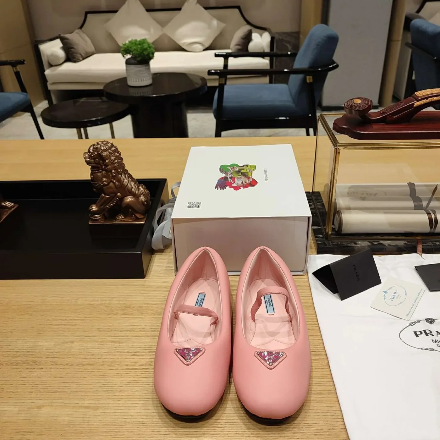 Prada Soft Padded Nappa Ballerinas Light Pink Prada Soft Padded Nappa Ballerinas Light Pink