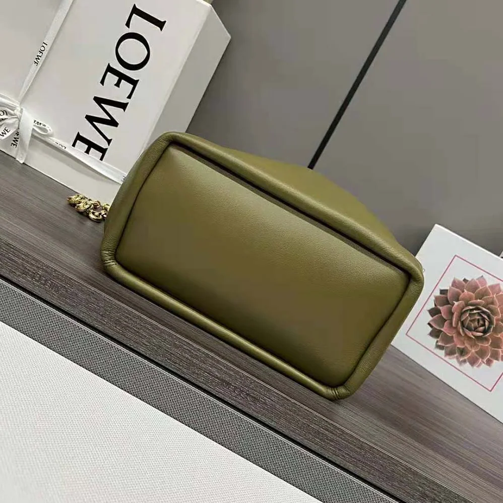 Loewe Small Squeeze Bag in Nappa Lambskin for Women in Dark Green