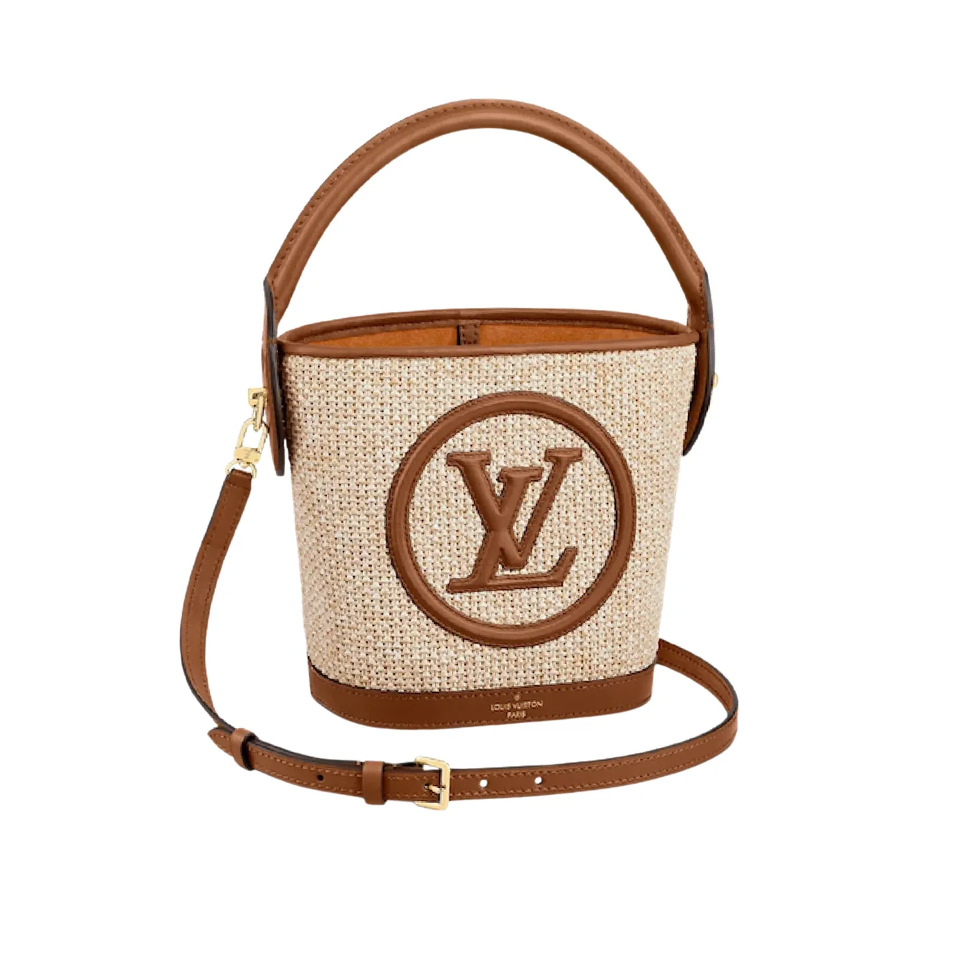 Louis Vuitton Petit Bucket Raffia Beige / LV Louis Vuitton Petit Bucket Raffia Beige / LV