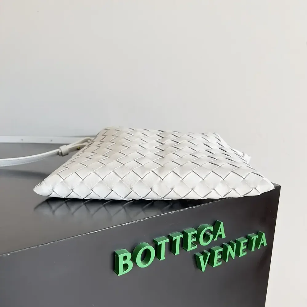 Bottega Veneta Mini Hop in Calf Leather for Women in White