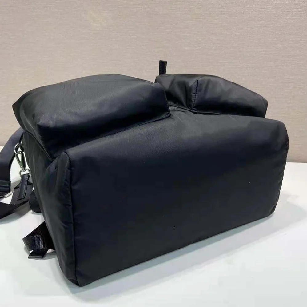 Prada Re-Nylon and Leather Backpack for Unisex in Black Prada Re-Nylon and Leather Backpack for Unisex in Black