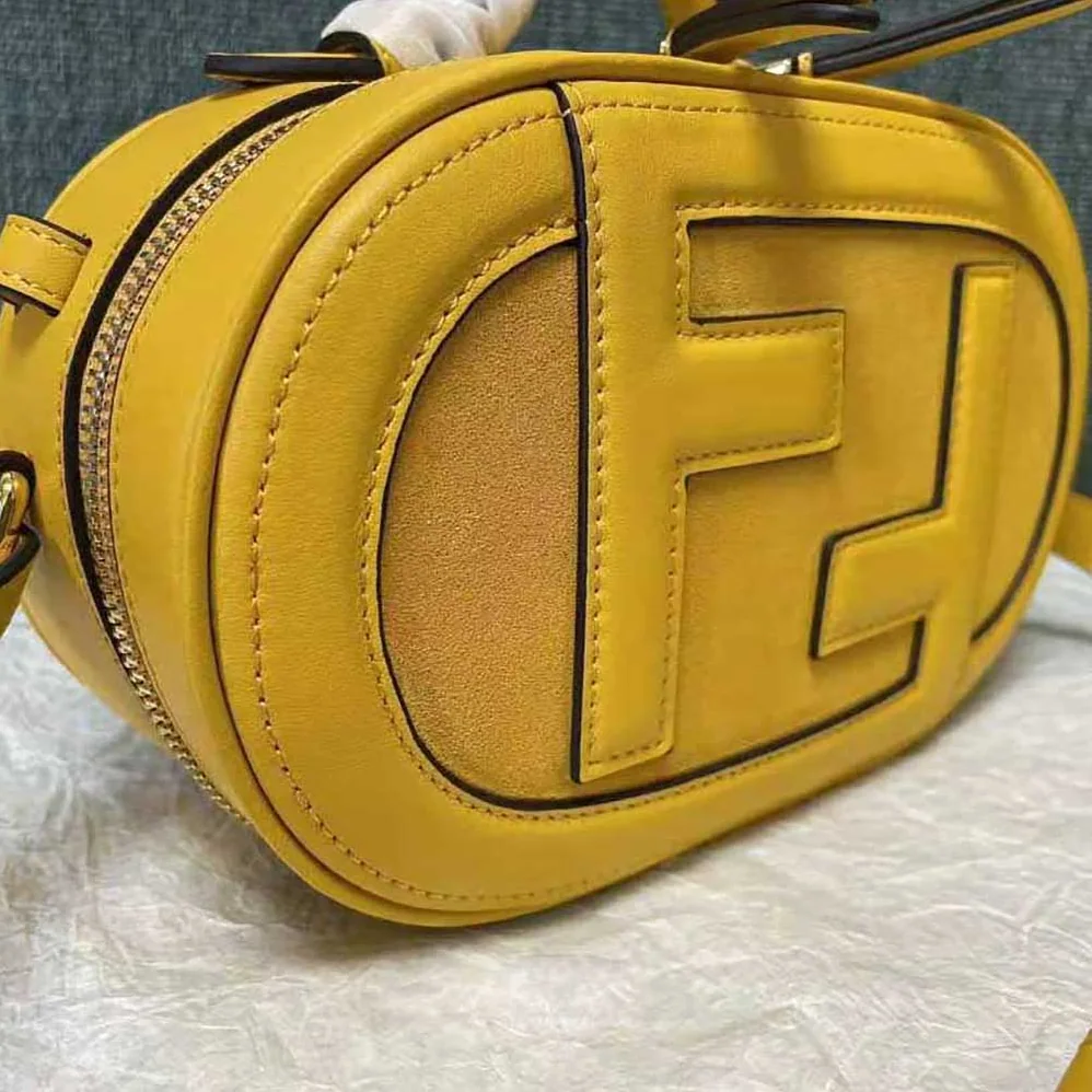 Fendi Mini Camera Case Yellow Leather and Suede Mini for Women in Bag Fendi Mini Camera Case Yellow Leather and Suede Mini for Women in Bag