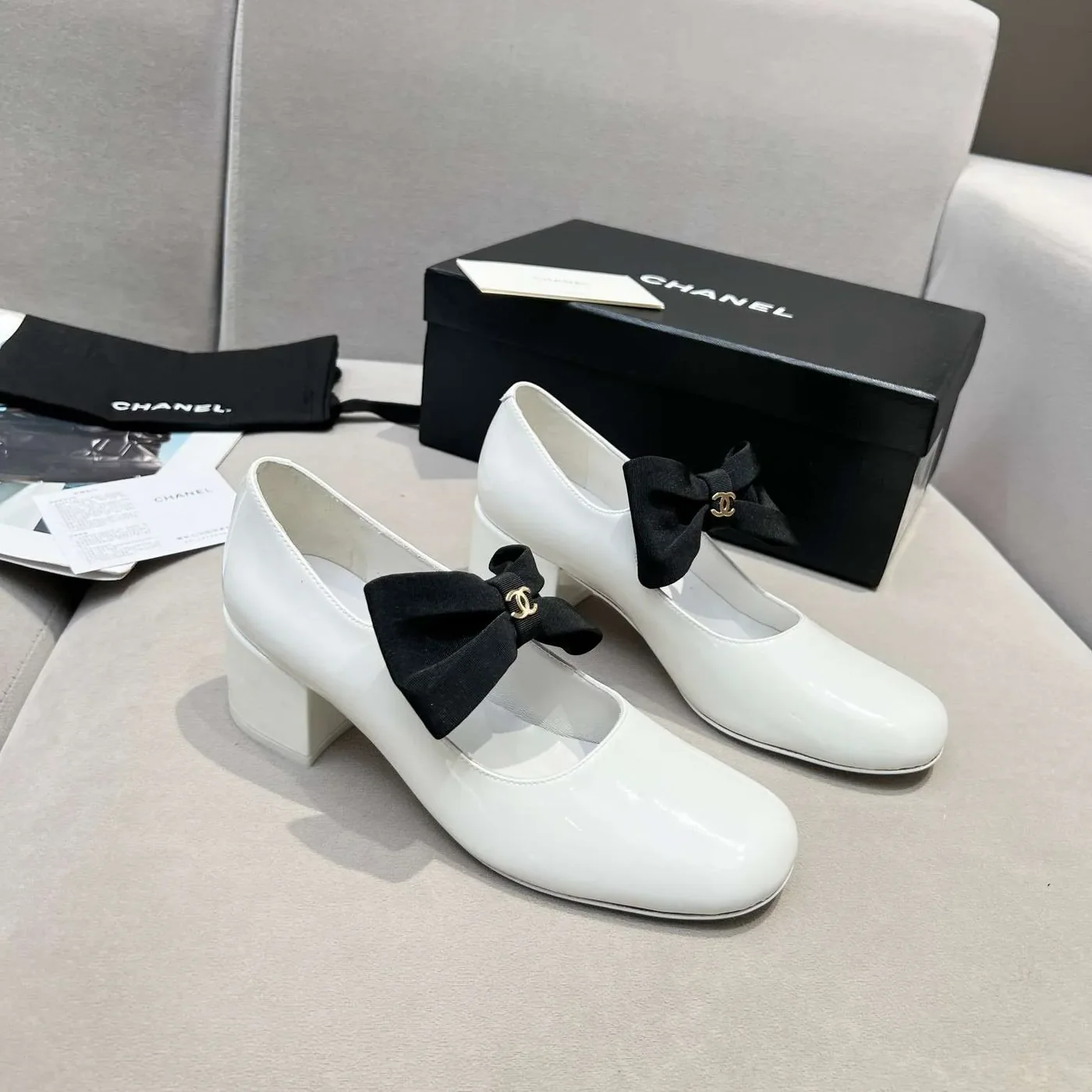 Chanel Bow Mary Jane White Chanel Bow Mary Jane White