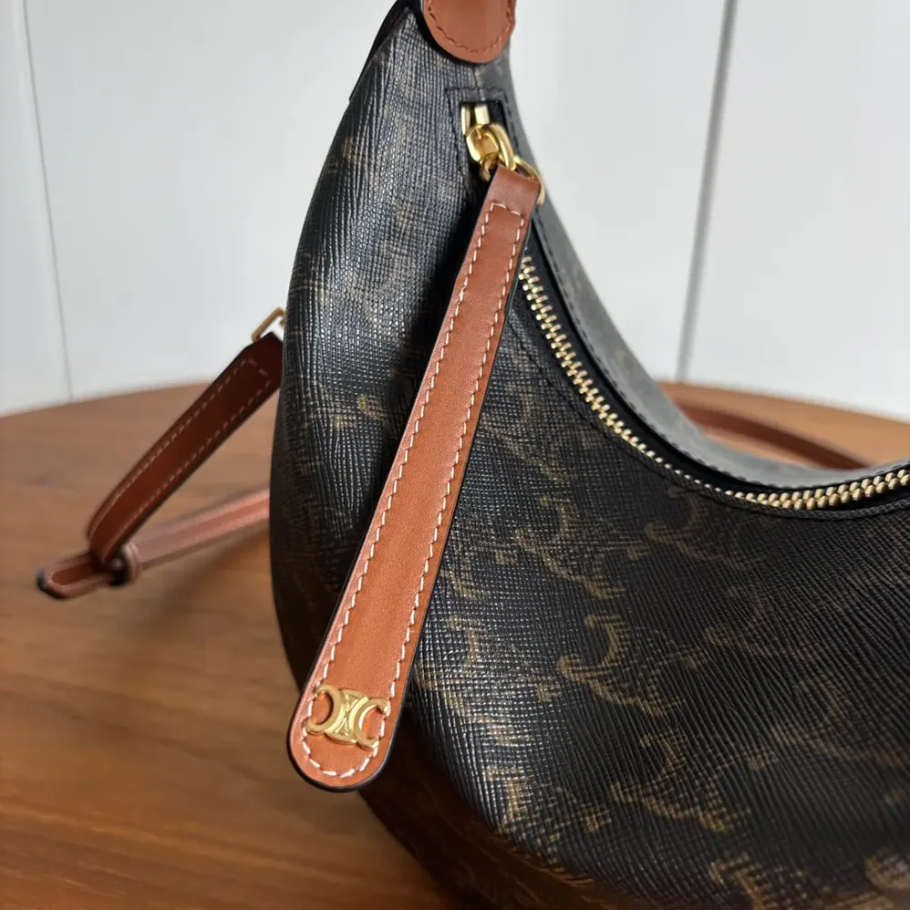 Celine Teen Celine Lulu in Triomphe Canvas and Calfskin for Women Celine Teen Celine Lulu in Triomphe Canvas and Calfskin for Women