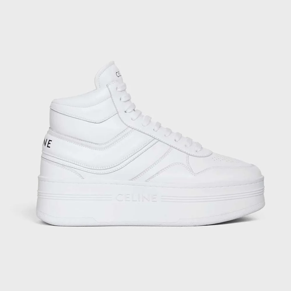Celine Mid Block Sneakers with Wedge in Calfskin for Women