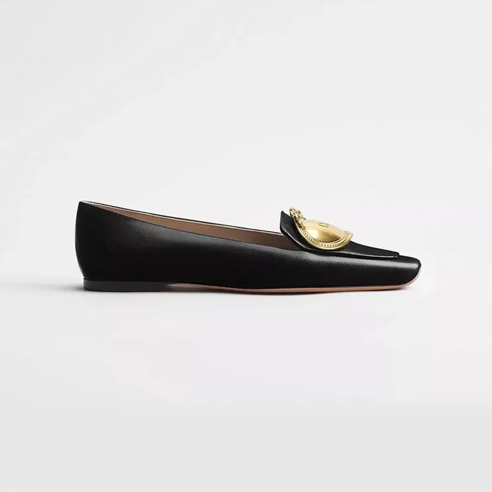 Dior Médaillon Buckle Loafer Black Lambskin for Women Dior Médaillon Buckle Loafer Black Lambskin for Women