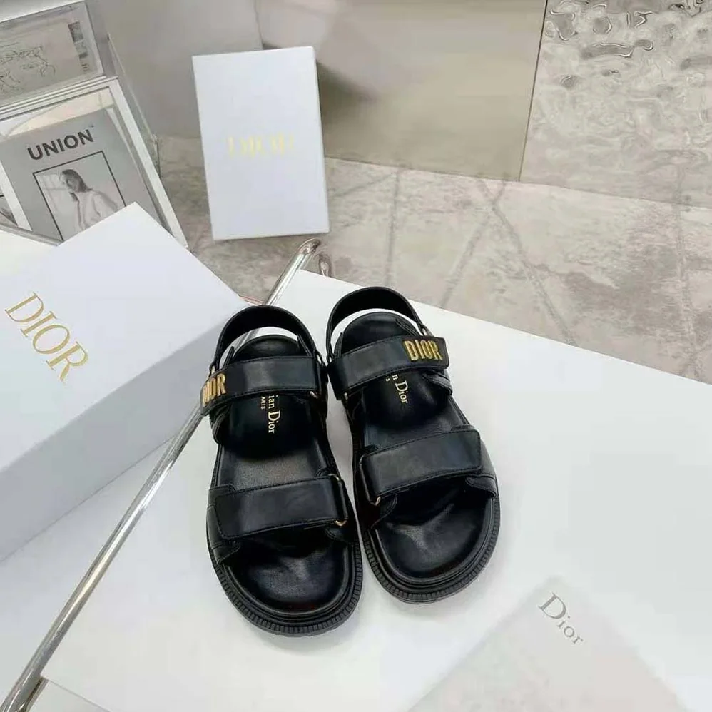 Dior Dioract Sandal Black Lambskin for Women Dior Dioract Sandal Black Lambskin for Women