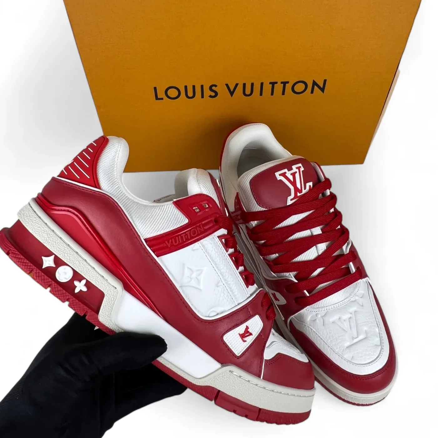 Louis Vuitton Trainer Sneaker Rubber Monogram Red Louis Vuitton Trainer Sneaker Rubber Monogram Red