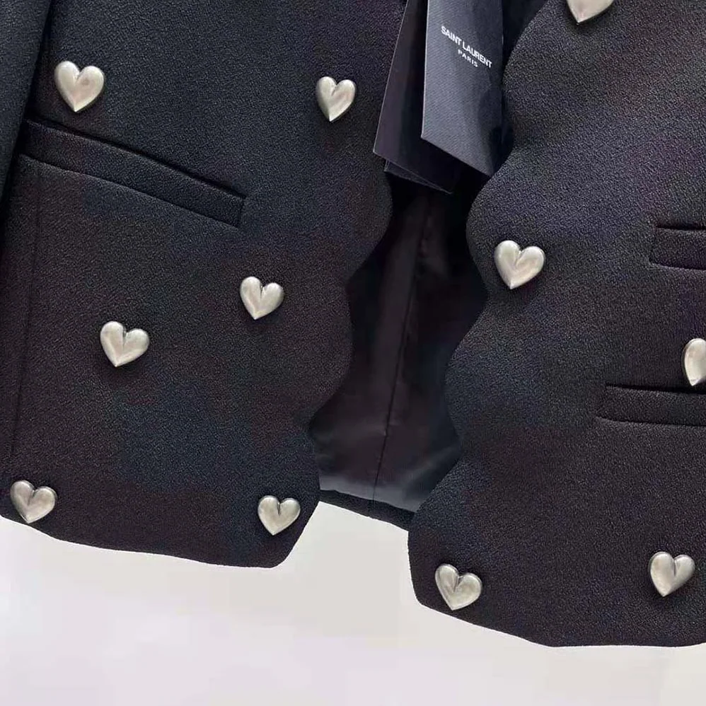 Saint Laurent YSL Cropped Jacket in Boucle Tweed for Women Saint Laurent YSL Cropped Jacket in Boucle Tweed for Women