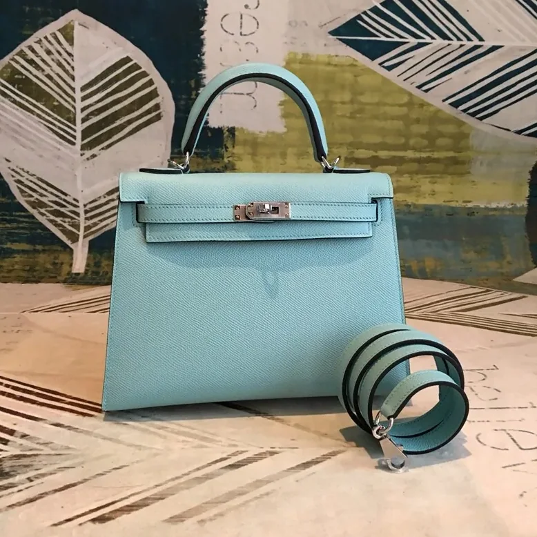 Hermes Kelly Light Yellow Silver Toned Hardware / Hermes Kelly Light Yellow Silver Toned Hardware /