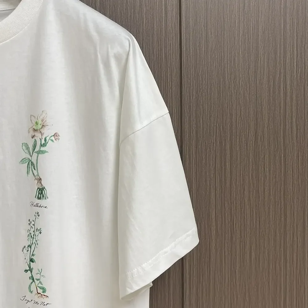 Dior T-Shirt White Slub Cotton Jersey for Women