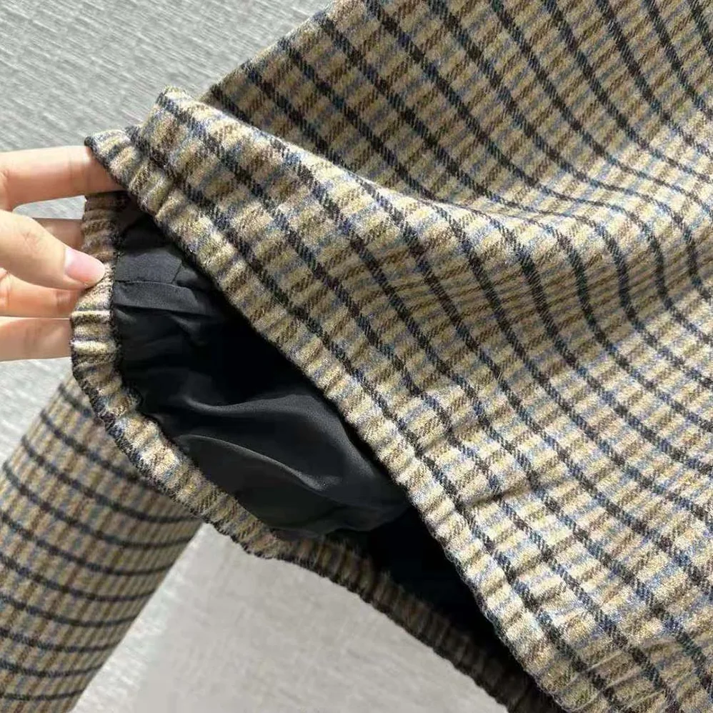 Prada Cashgora Check Top with Triangle logo for Women Prada Cashgora Check Top with Triangle logo for Women