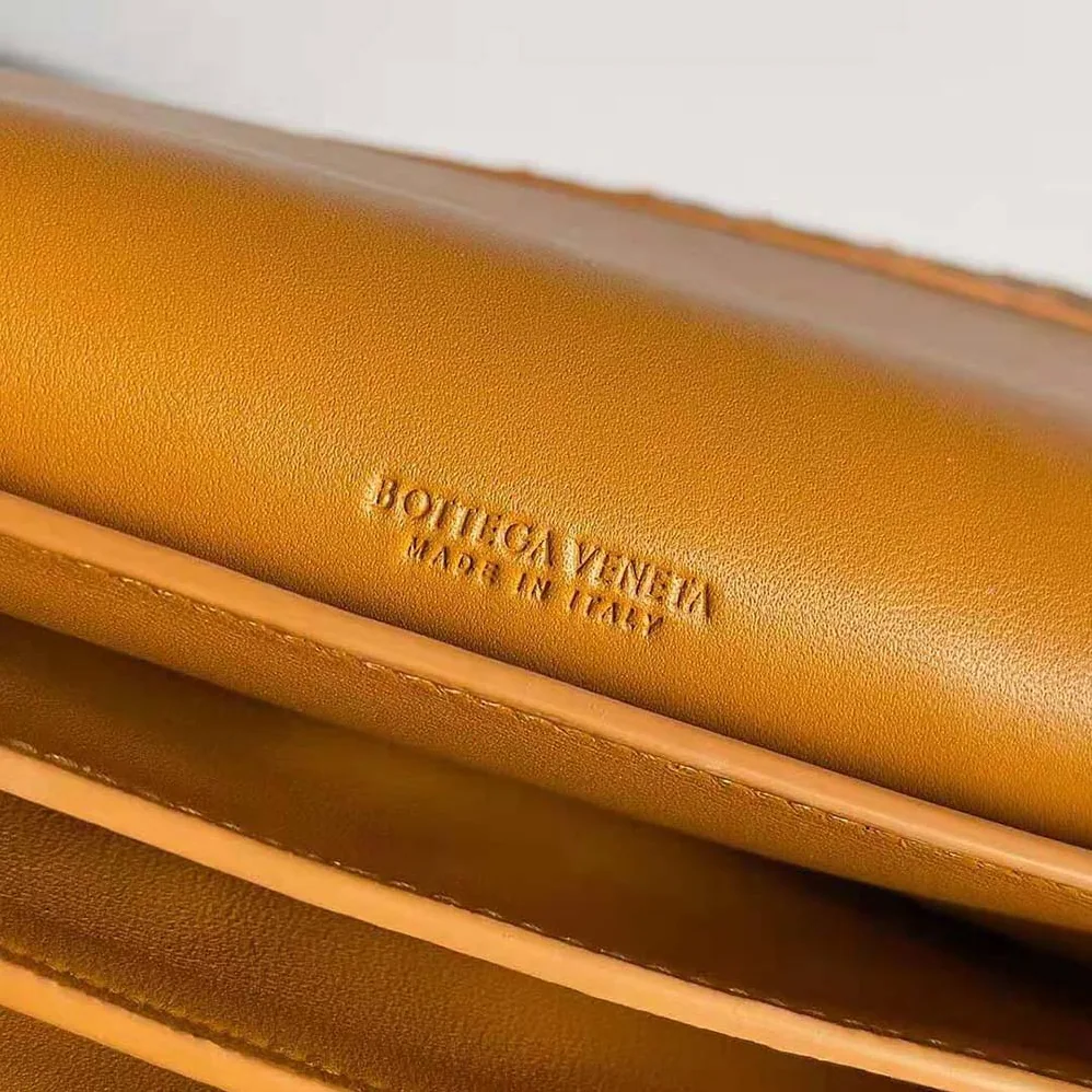 Bottega Veneta Trio Pouch On Strap Mini Intrecciato Leather Shoulder Bag for Women in Orange Bottega Veneta Trio Pouch On Strap Mini Intrecciato Leather Shoulder Bag for Women in Orange