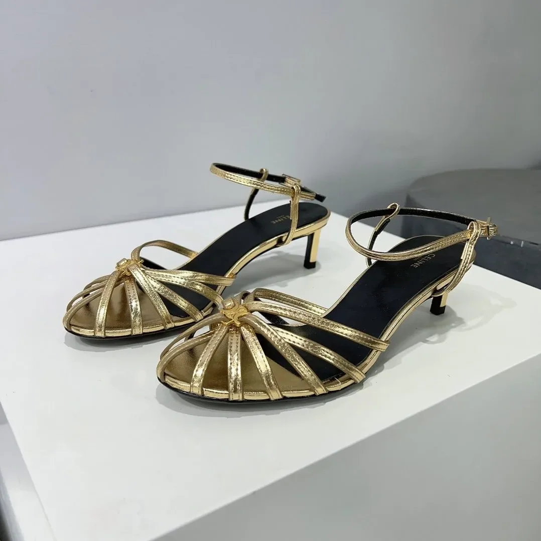 Celine Triomphe Sandal Gold Tone